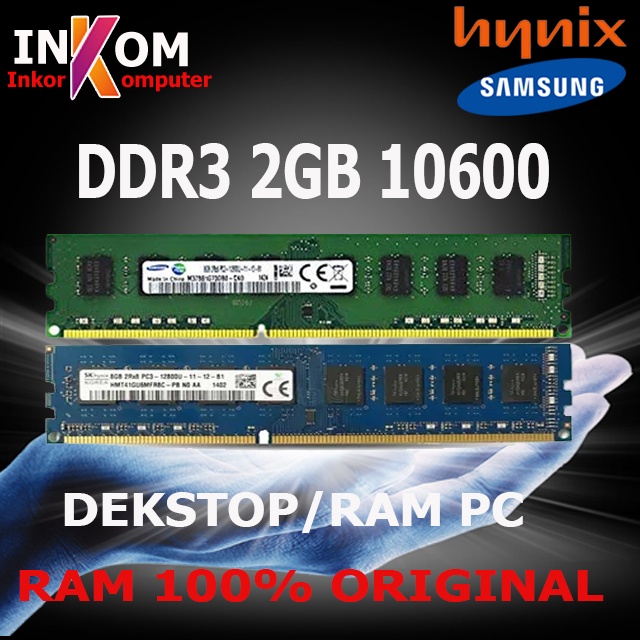 RAM Memory PC DDR3 2GB PC-10600 Campur