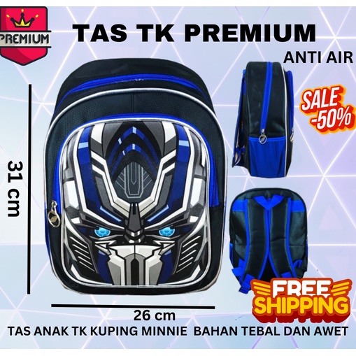 COD ~ Tas Ransel Import Mickey Minie Optimus Prime Transformer / Tas Ransel TK 3D kuping minie mouse biru hitam tk super minnie / Tas sekolah anak / Tas anak sekolah / Tas ransel / Tas Anak perempuan / Tas anak laki laki kuping miki kuping mini