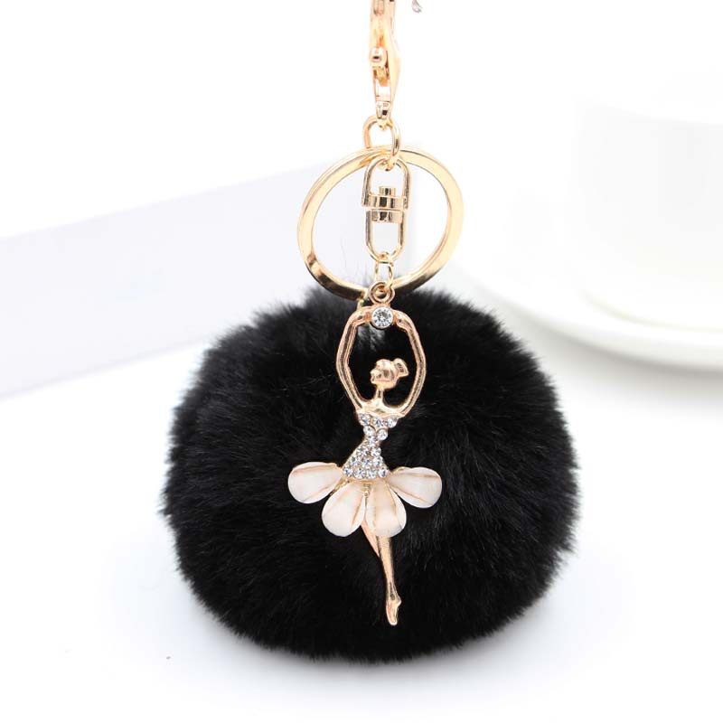 Aksesoris Tas CC004 - Gantungan Kunci Tas Lucu Pom Pom Bulu