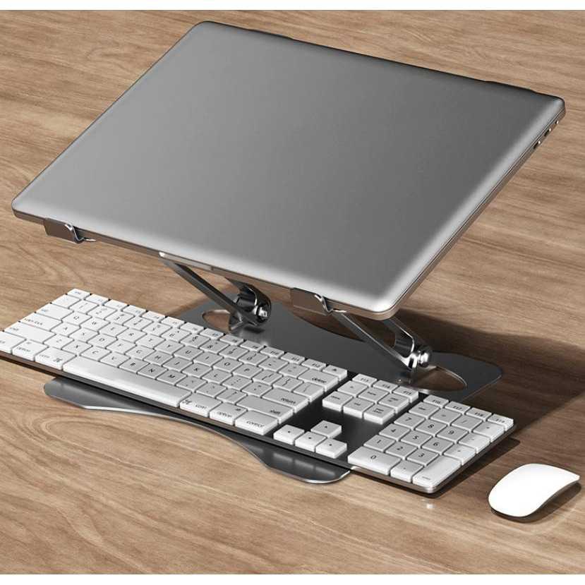 Laptop Stand Aluminium Foldable Adjustable Non-Slip - SLS1011 - Gray