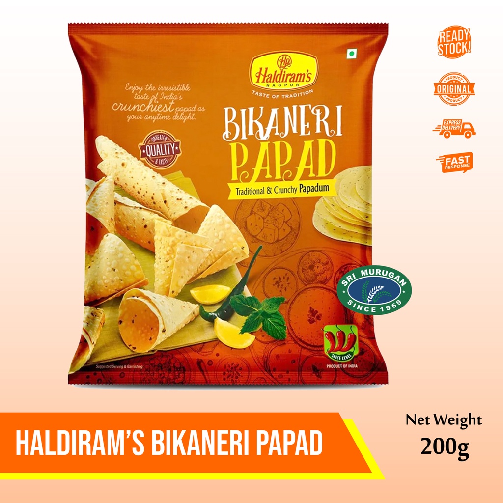 

HALDIRAMS BIKANERI PAPAD 200GM