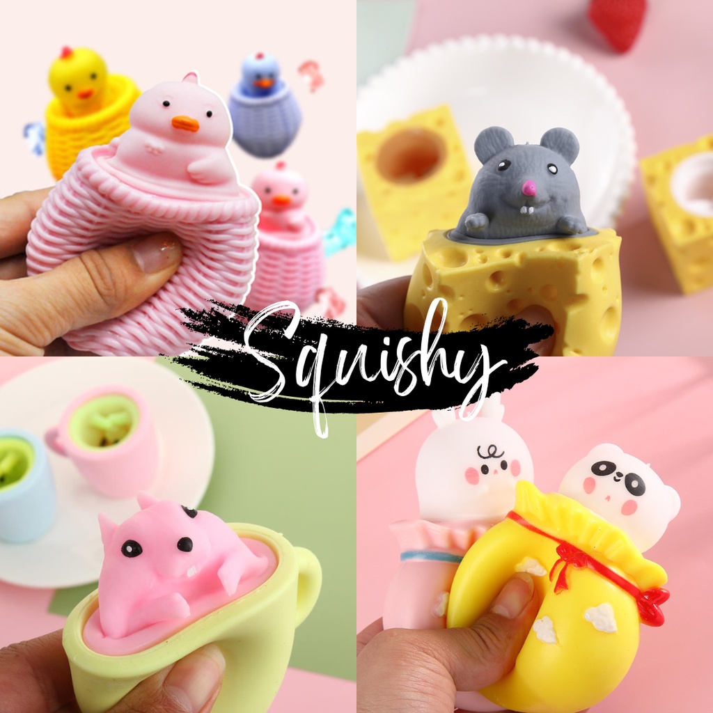 NEW Mainan Squishy karakter lucu / mainan penghilang stress banyak motif