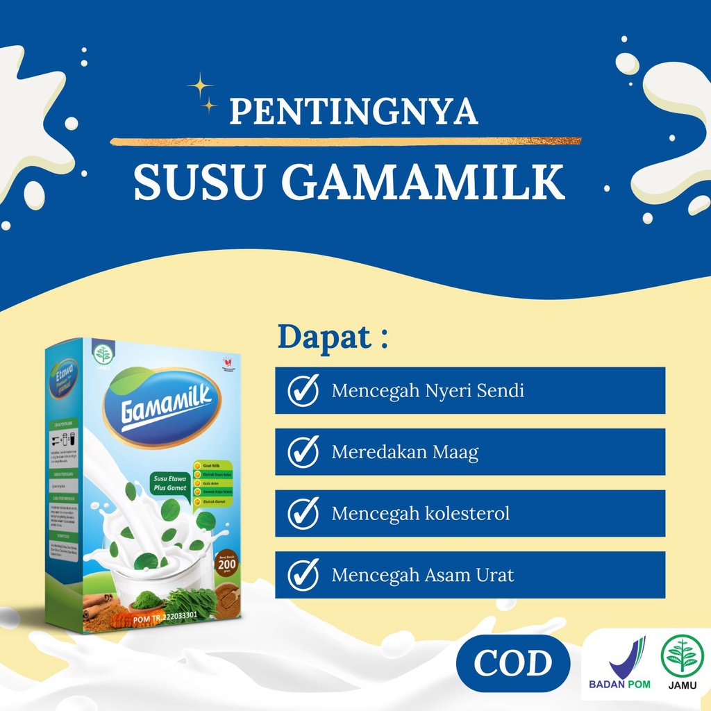 GAMAMILK Susu Etawa Gamat  Solusi Atasi Asam Lambung, Tukak Lambung, Gerd, dan Maag