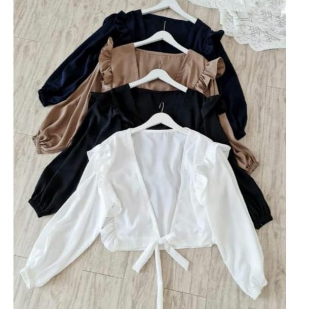 murah Terbaru Outher Long Tunik/Valva Outer /Tunik Rompi Panjang/Rompi Blazer/Rompi Cardigan belkang