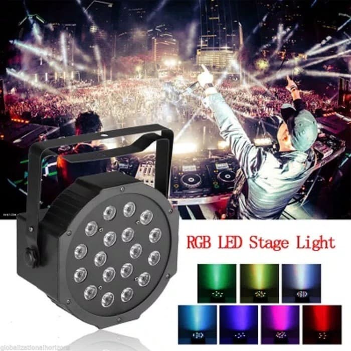 lampu led par 18 led / lampu sorot panggung disco 18 mata