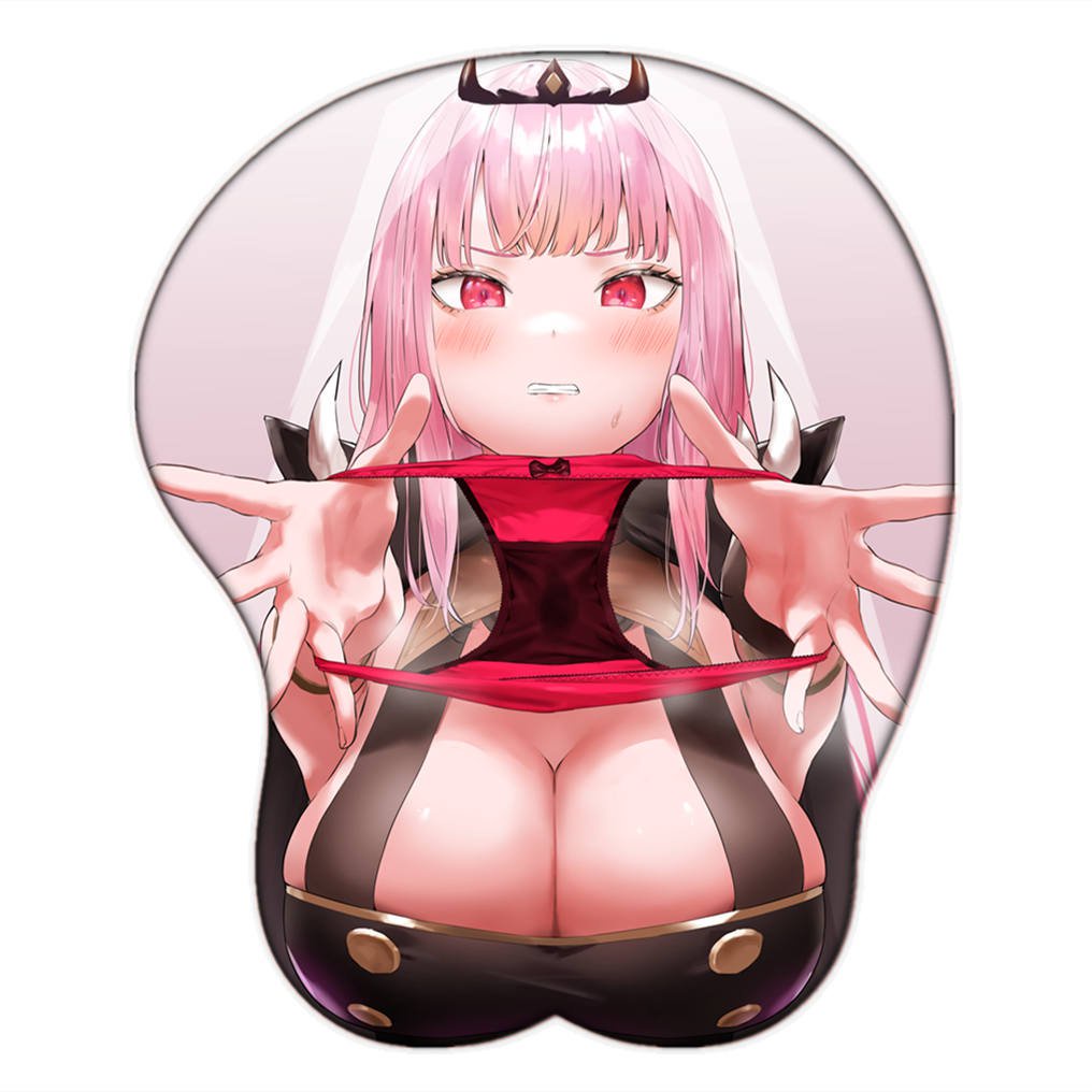 Hololive Seksi Oppai Mousepad Mori Calliope Lucu Oppai Mouse Pad Silica Gel Pergelangan Tangan Sisan