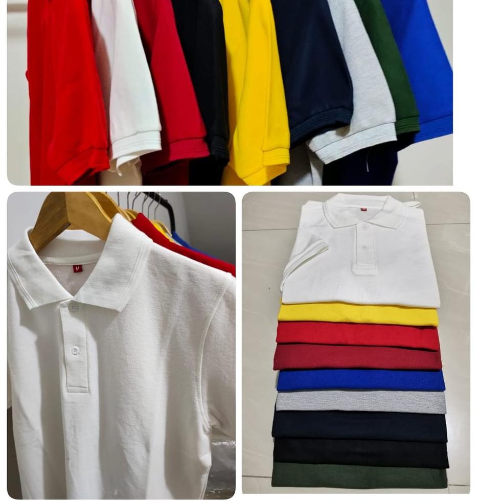 MENARIK Kaos polos - Premium combed pique - Kaos kerah pria - Kaos polo shirt lengan pendek mangset 