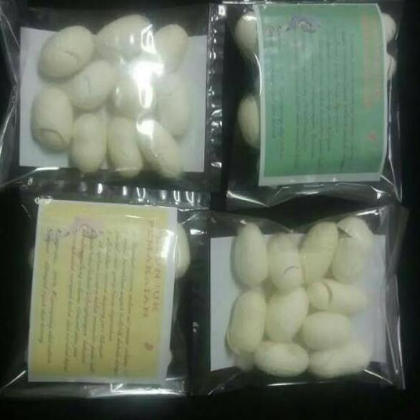 ✨ 7.7  Kepompong facial grade A isi 10pcs / kepompong ulat sutra / kepompong ulat sutera