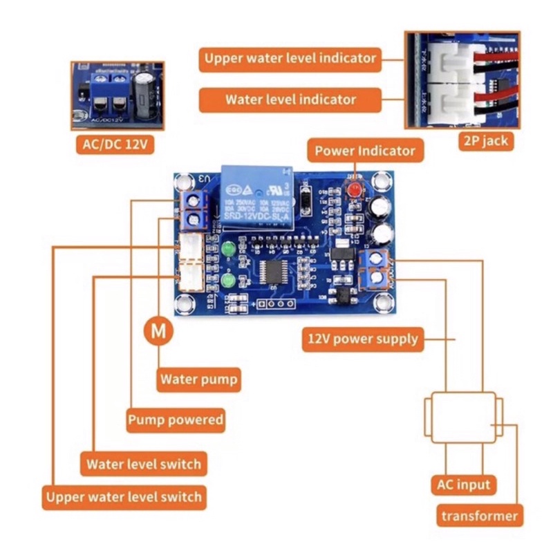 Water Level XH-M203 Controller Otomatis Pengontrol Air Level Switch