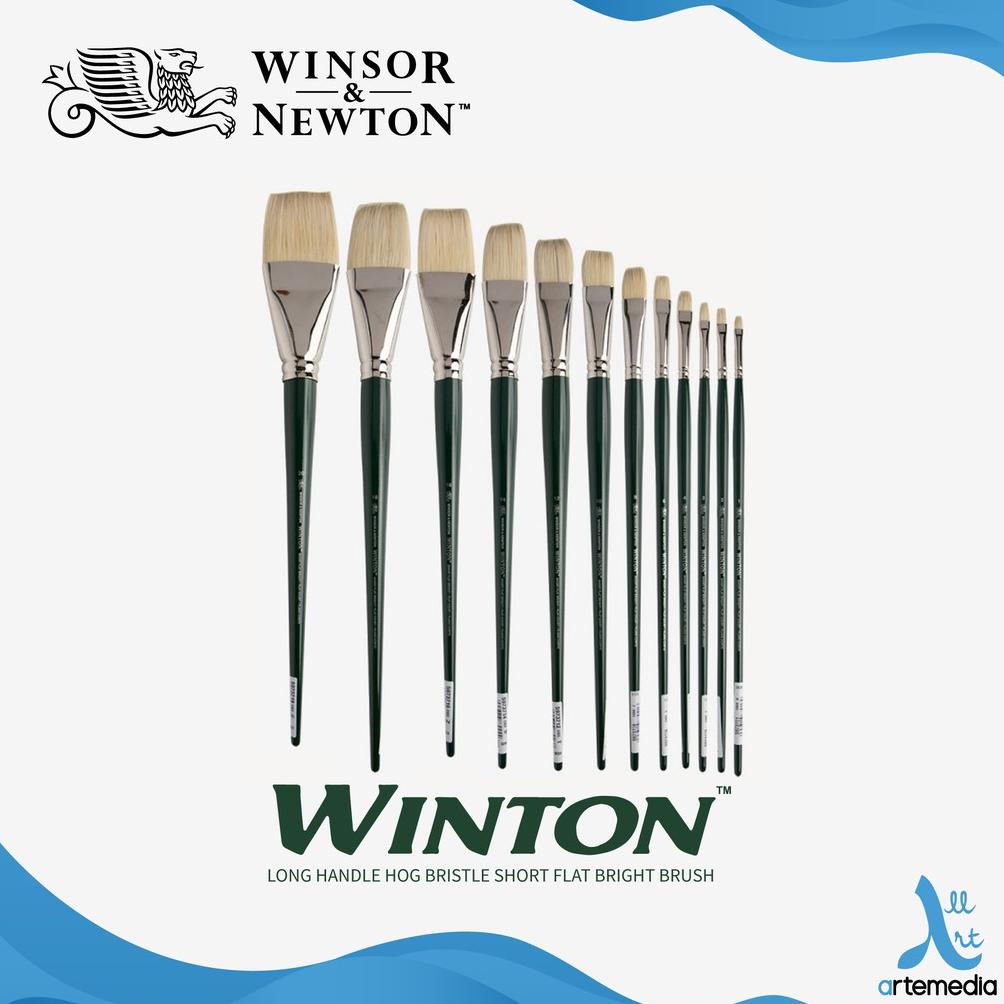 

Kuas Lukis Winsor & Newton Winton Hog Short Flat Bright Bristle Brush Long Handle - 02/02