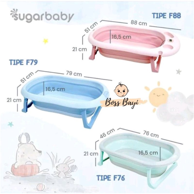 SUGAR BABY - Foldable Bathtub F76 | F79 | F88 (Bak Mandi Lipat Bayi)