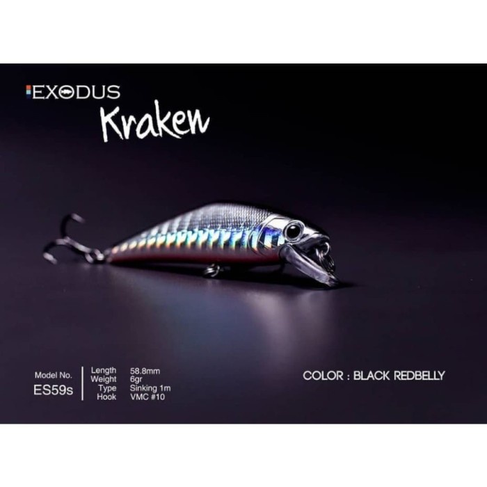 Lure Minnow Exodus Kraken - Black Redbelly