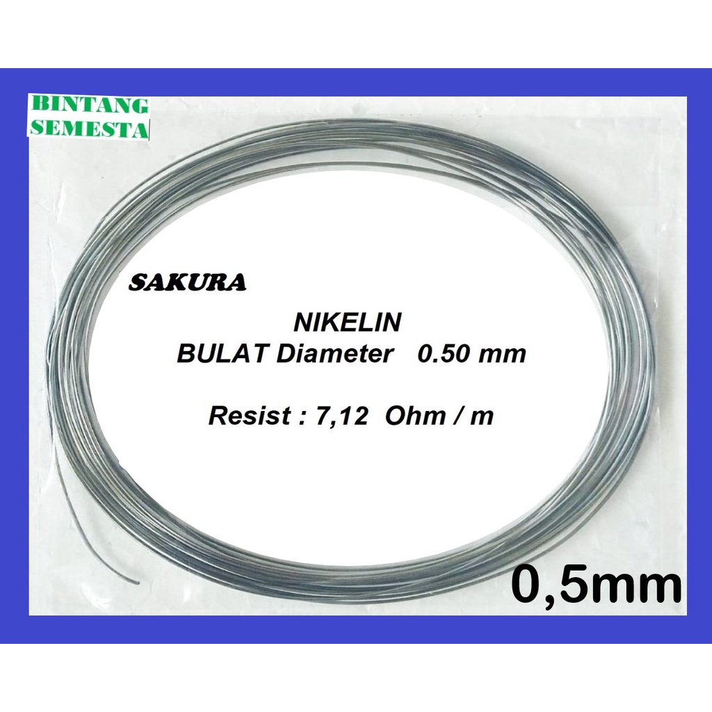 niklin 0.5mm nikelin 0.5 mm jual per meter