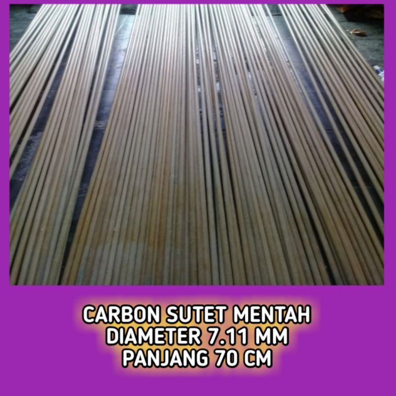 Carbon Sutet Mentah 7 mm 70 cm