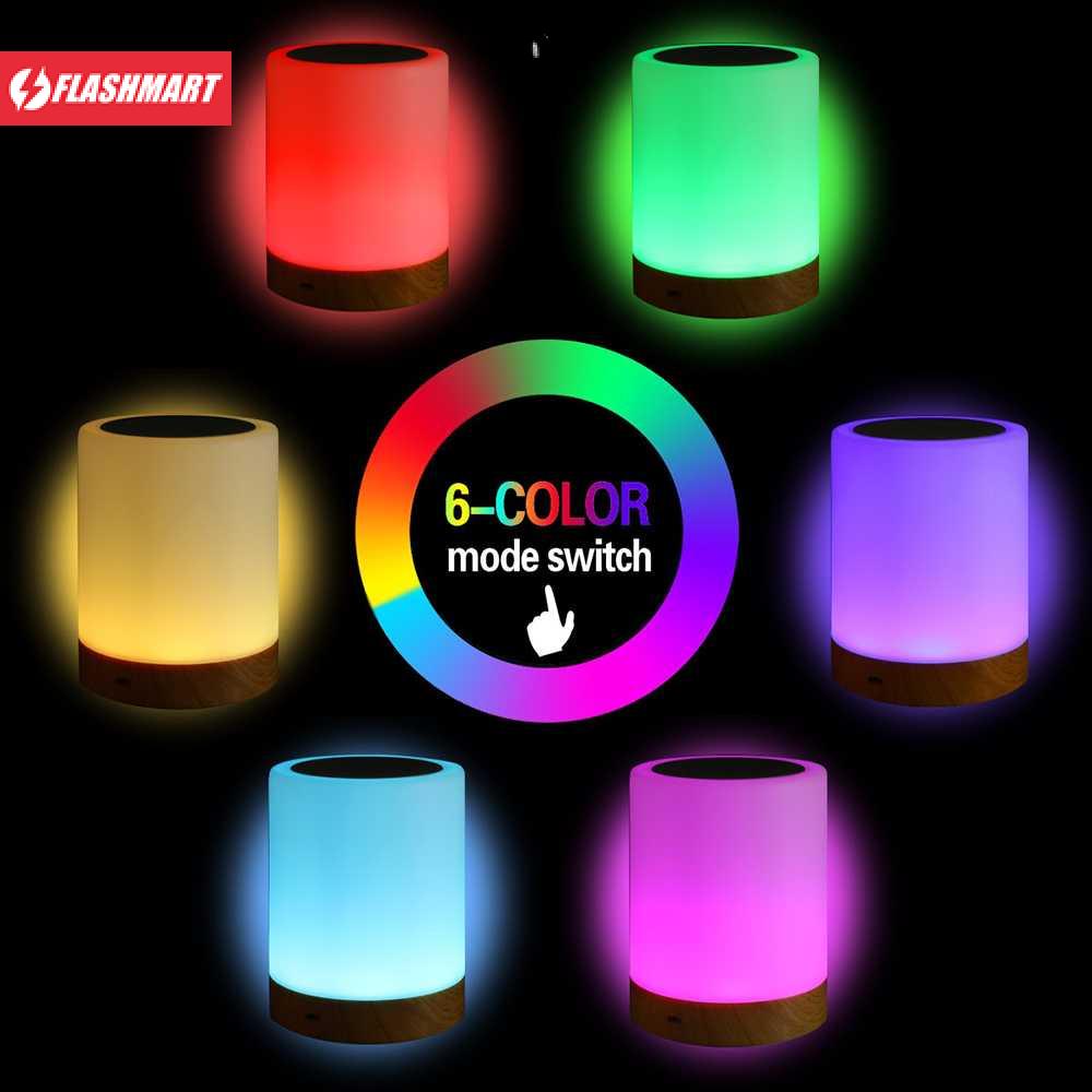 Flashmart Lampu Tidur LED Touch Light RGB 6 Color USB Rechargeable 5V - LYQ