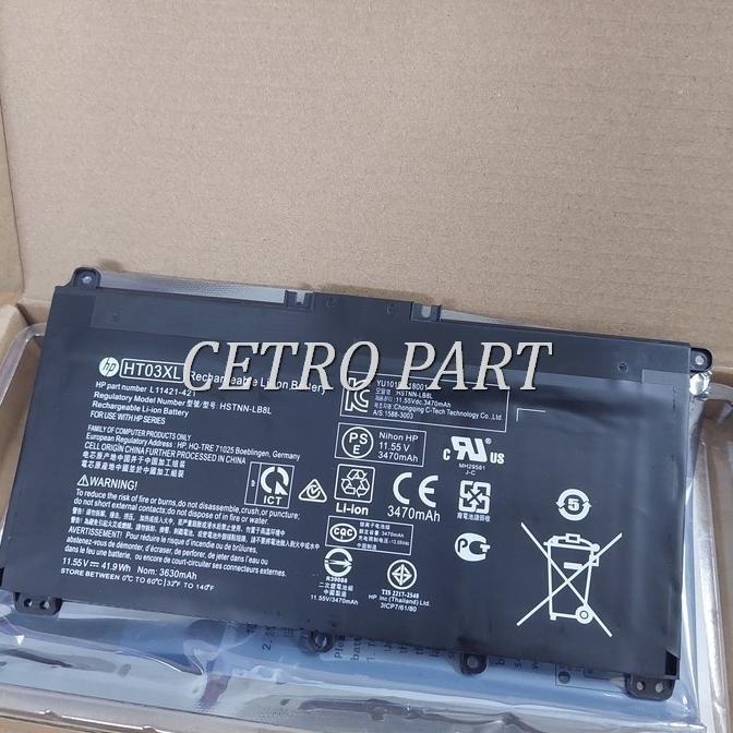 Baterai Laptop HP 14-cm 14-cm0067AU 14-cm0068AU 14-cm0066AU - HT03XL