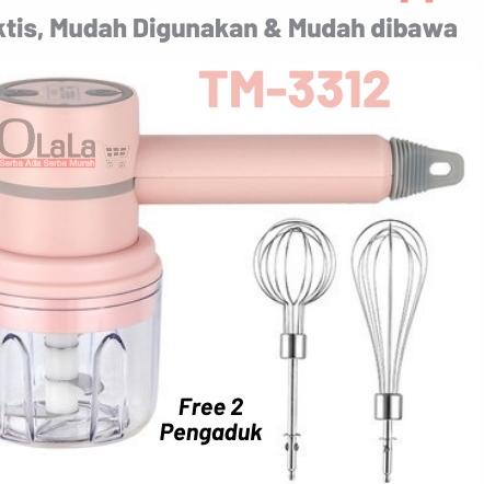 ◄ HAND MIXER BLENDER CHOPPER PORTABLE 3IN1 TUUMYY TM-3312 ➩