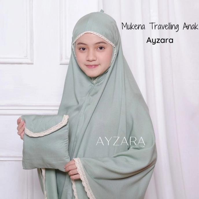 Mukena Anak Traveling Ayzara Rayon Renda Adem Dan Lembut