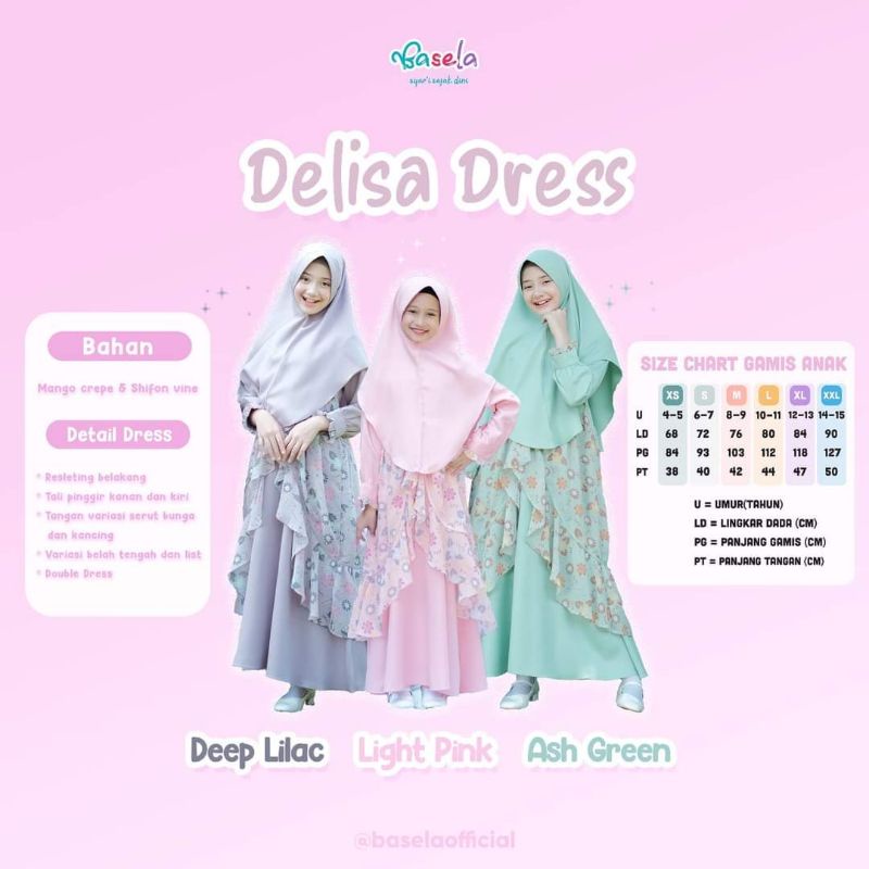 Basela Kids Delisa&Halime Gamis Anak Prempuan
