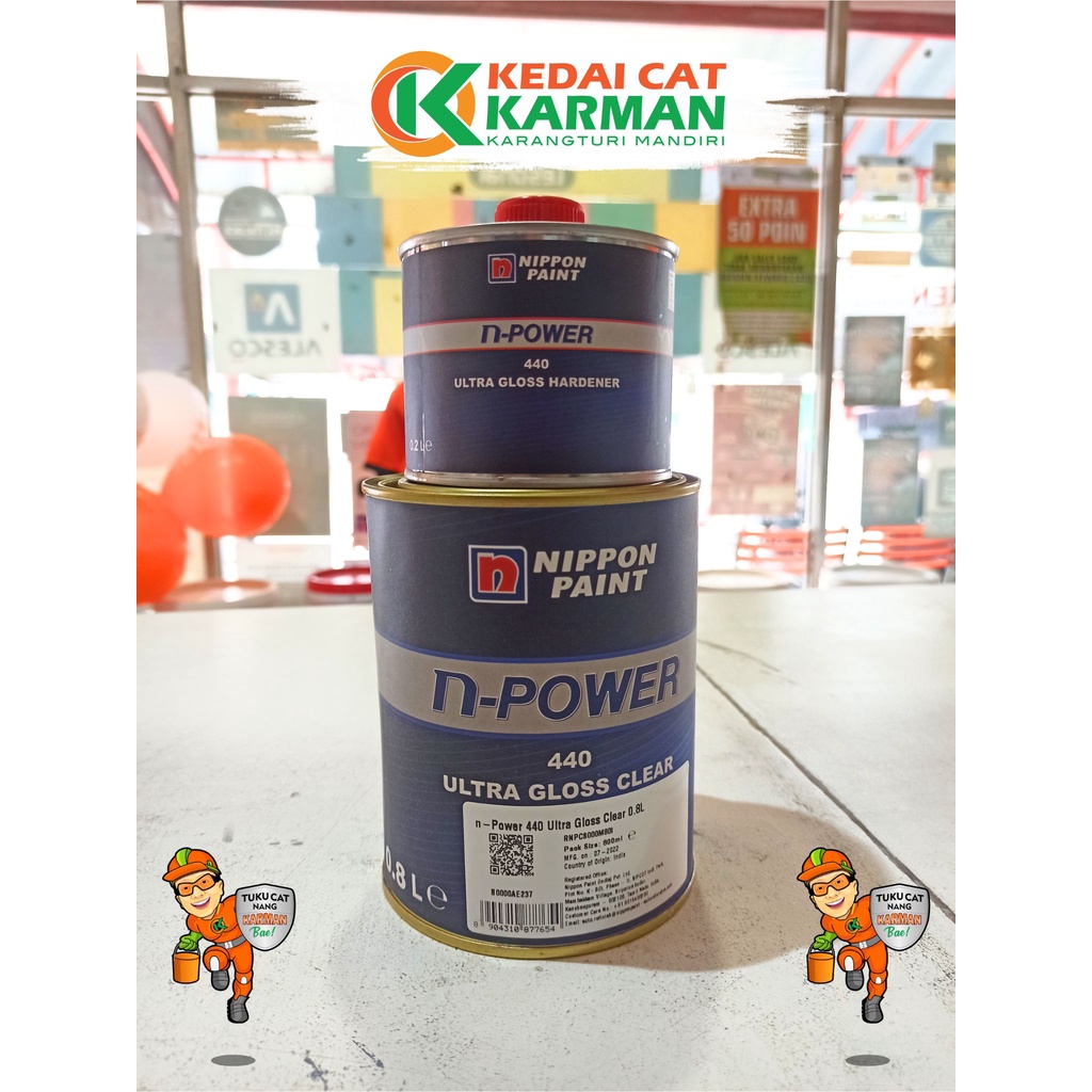 CLEAR COAT / CLEAR / PERNIS NIPPON PAINT N-POWER 440 - CLEAR GLOSS - PELINDUNG CAT DUCO MOBIL MOTOR 