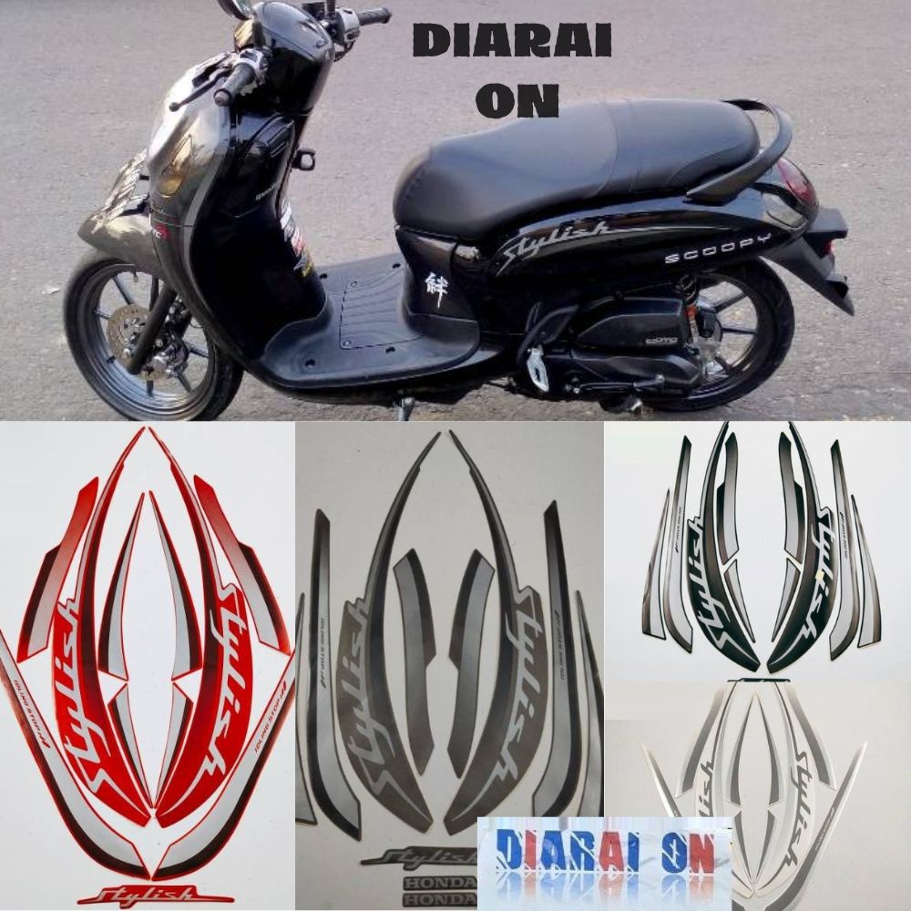 Striping Stiker Motor Scoopy Stylish - Scoopy 2019 Murah