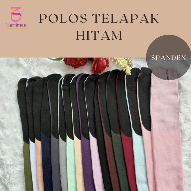 [COD bisa]  Polos Telapak Hitam Dewasa  Kaos Kaki Jempol Jari Muslimah Nylon Spandex premium adem lembut padang sumbar mewah murah sumatera barat