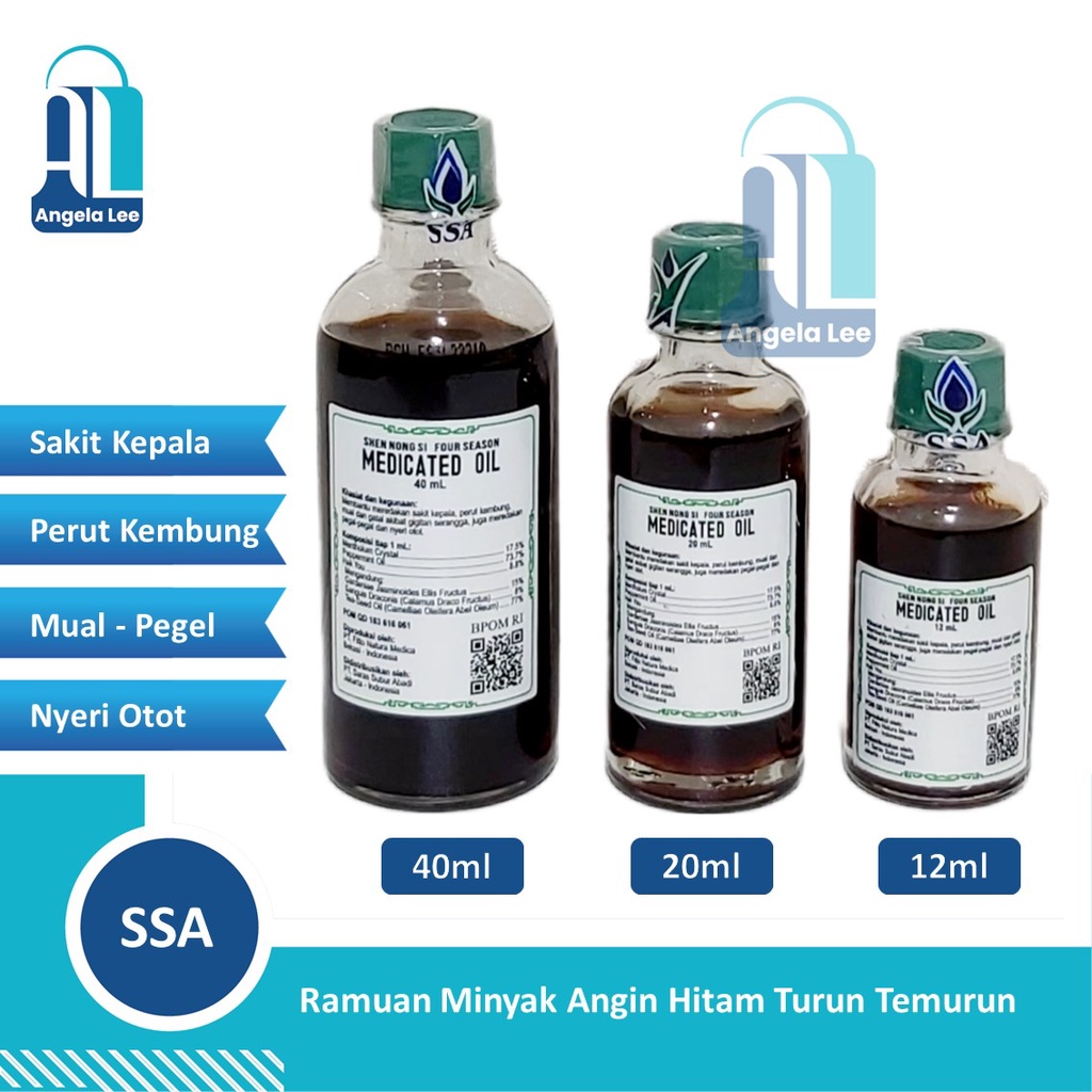 SSA Shen Nong Si Four Season Medicated Oil Minyak Angin Si Ji You Seciyu
