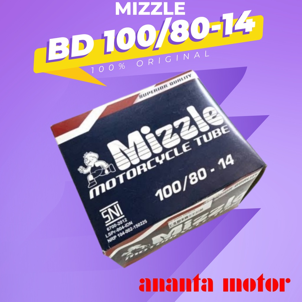 N2 ANANATA LIVE EXTRA BAN DALAM 100/80-14 MIZZLE ORIGINAL BD 100/80-14 MIZZLE
