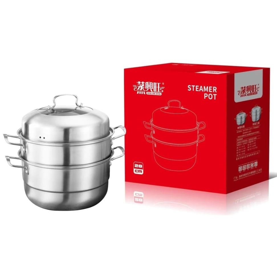 PANCI KUKUS STEAMER PANCI REBUS 3 TINGKAT / PANCI KUKUSAN STAINLESS STEEL