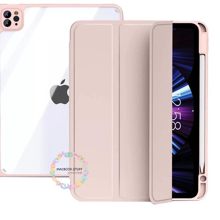 ✯ Acrylic Case IPAD With Pen Holder for IPAD AIR 3 4 / IPAD GEN 7th 8th 9th / IPAD PRO 11 12.9" inch