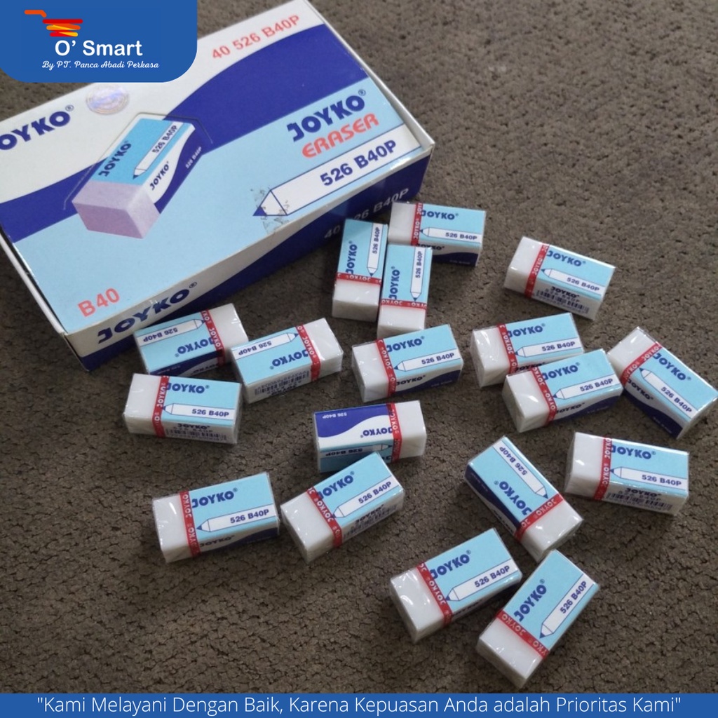 

JOYKO Penghapus 526-B40P Warna Putih / Eraser Kecil (1 pcs)