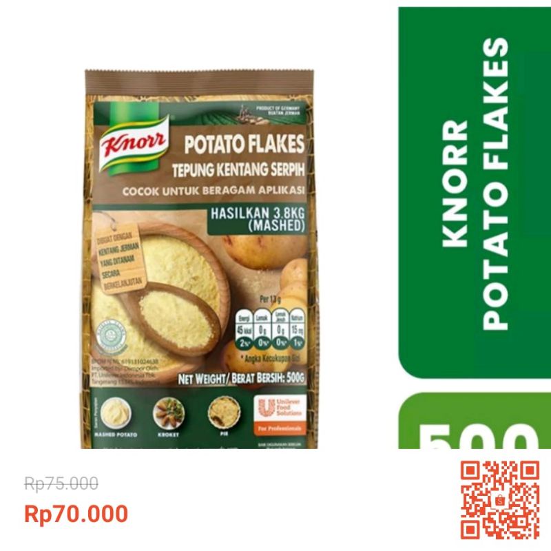 

Knorr tepung kentang potato flakes 500gr