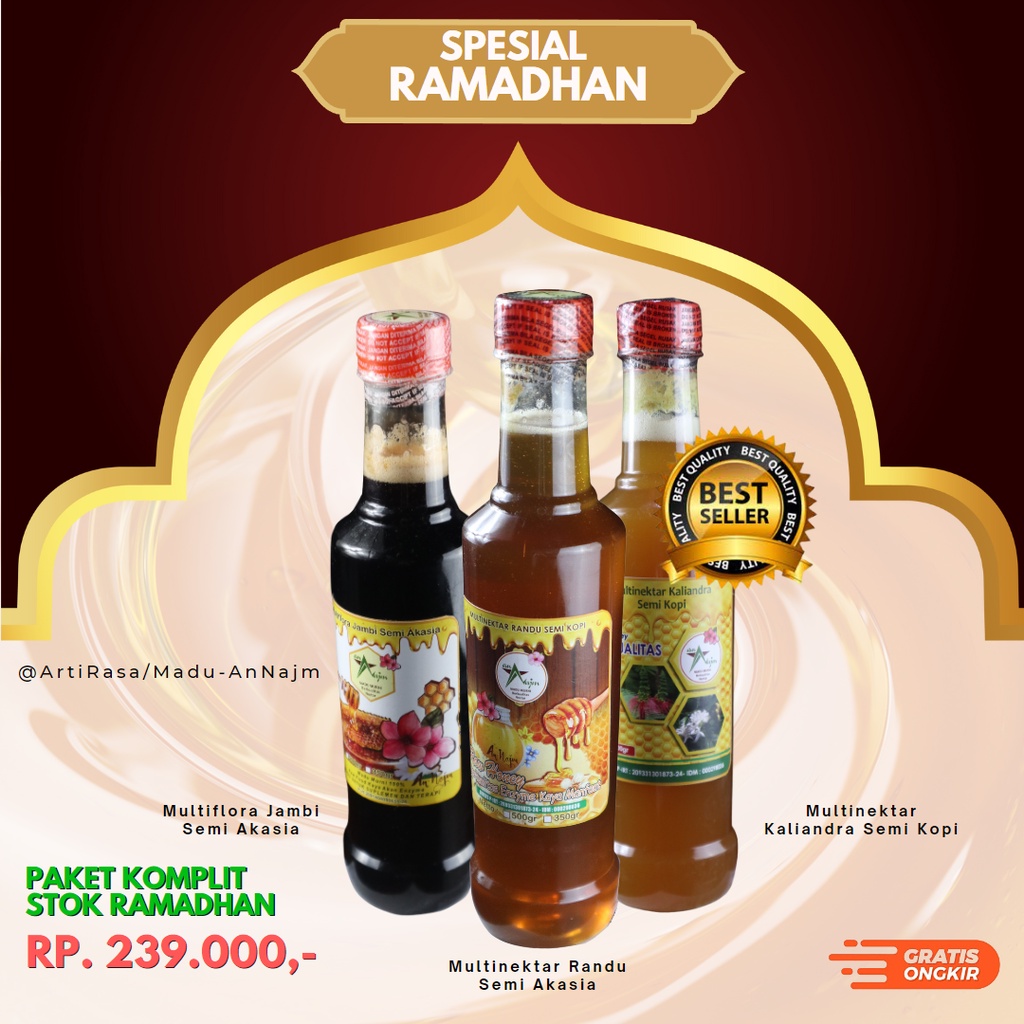 

STOK Ramadhan Spesial Paket 3 Varian Lengkap Madu An Najm