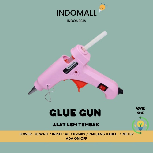 Alat Lem Tembak/ Refil glue stik/ Glue stik ecer/ isi lem tembak ecer/ lem bakar ecer / Hot Melt Glue Gan Mini ON-OFF 20 Watt Refill Glue Stick 30cm