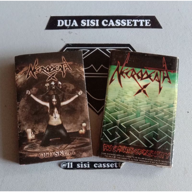 paket kaset necrodeath - pragment of insanity - old skull