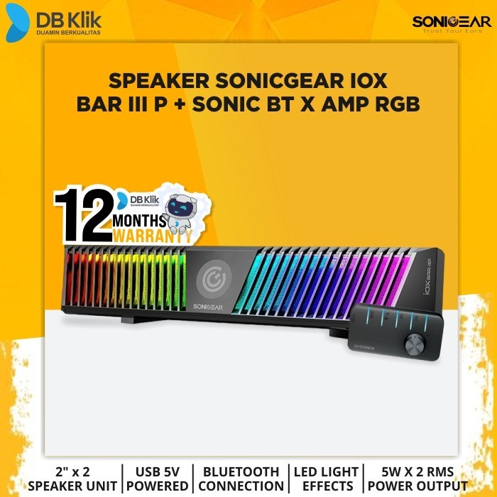 Speaker Sonicgear iOX Bar III P + Speaker Sonicgear Sonic BT X AMP RGB