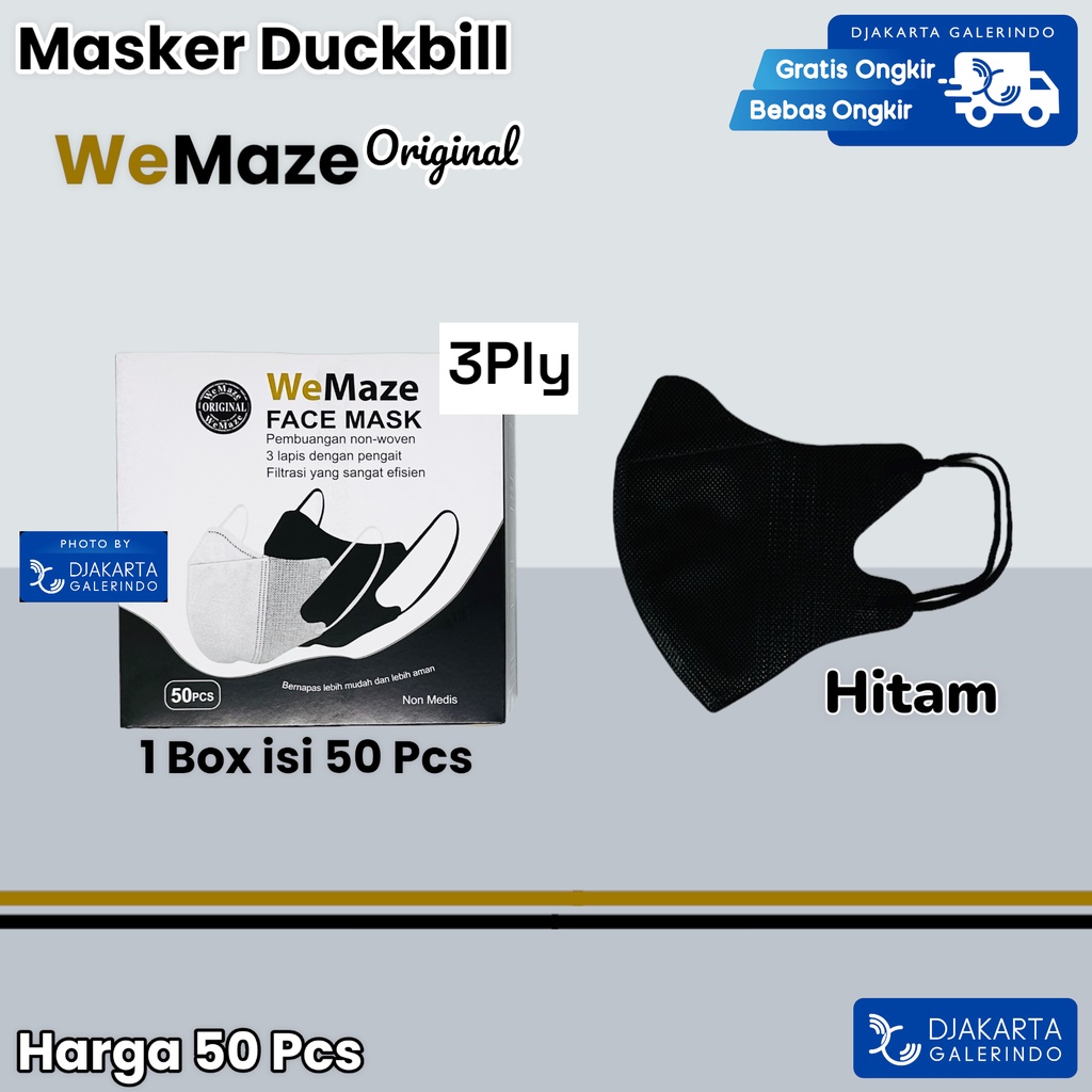 Masker Duckbill WeMaze Mix Warna 10 Warna 1 Box isi 50Pcs