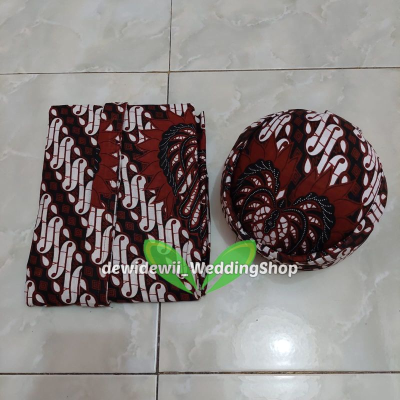 [Setelan] Jarik Instan + Blangkon Solo | Model yogi | Motif Parang Garuda