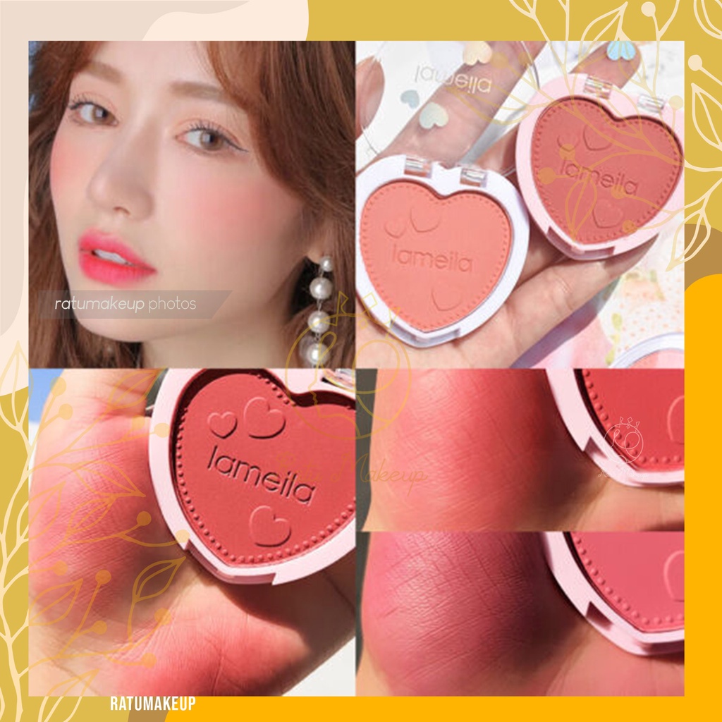 Blush On LAMEILA Love Natural Orange Pink Rouge Blush 4 Color BlushOn / Love Pallete Blusher PERONA 
