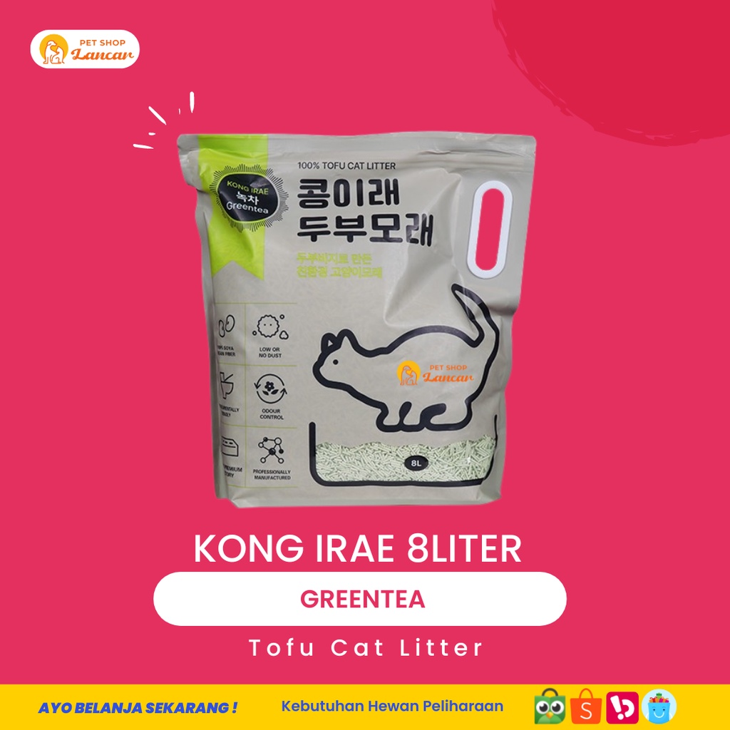 Kong Irae Ultra Clumping Cat Litter 8liter - Green Thea