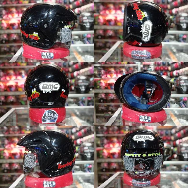 HELM BMC ANAK ITAM GLOSSY 100% ORIGINAL SNI .