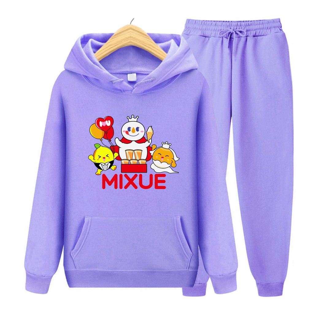 FenishaStore MIXUE ICE CREAM Sweater Hoodie Atasan Dan Setelan Anak Usia 4-13+ Tahun Bisa Bayar Ditempat COD