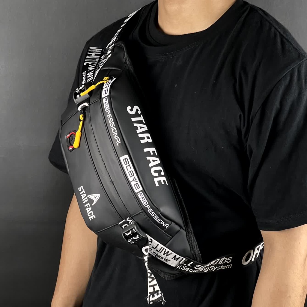 STARFACE- Waistbag Waterproof Bahan Ballon Anti Air Tas Pinggang &amp; Selempang Bahu Unisex