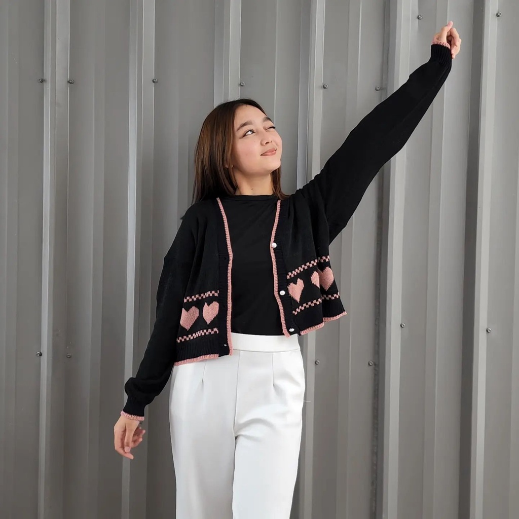 [CYC | COD] Outwear Lova Crop Outer | Rajut Cardigan Wanita Trendy Murah