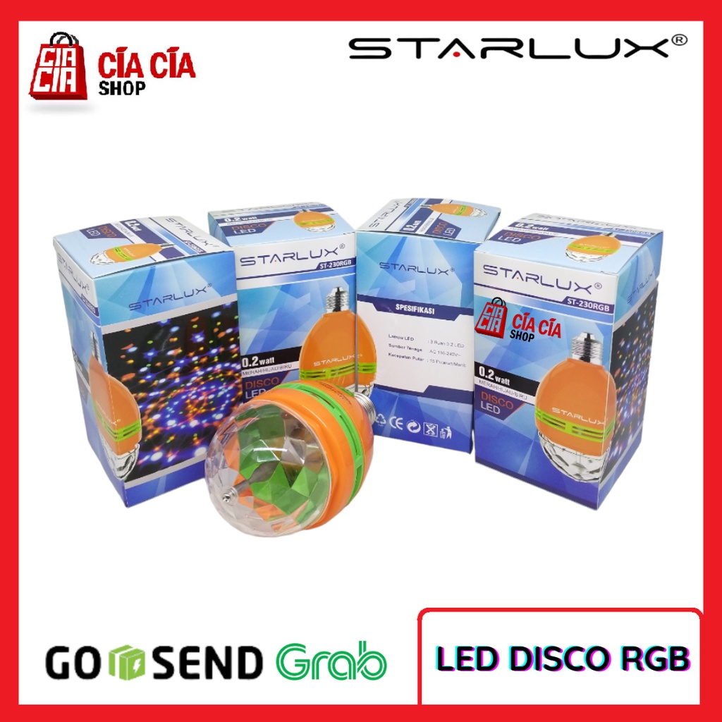 Lampu led disko starlux / led disco lamp / rotating lamp