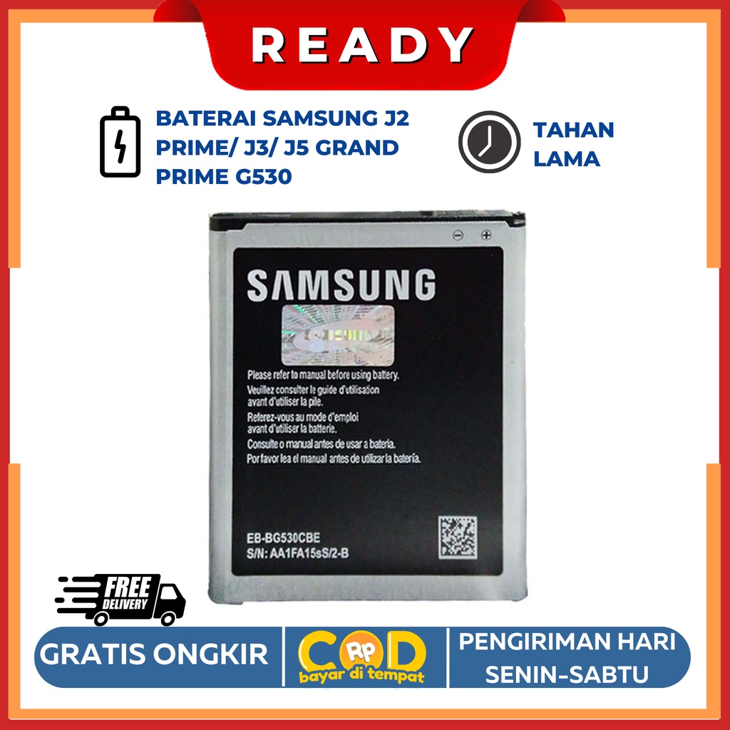 Original Baterai Samsung J2prime/J3/J5/Grand Prime G530 Original OEM Promo