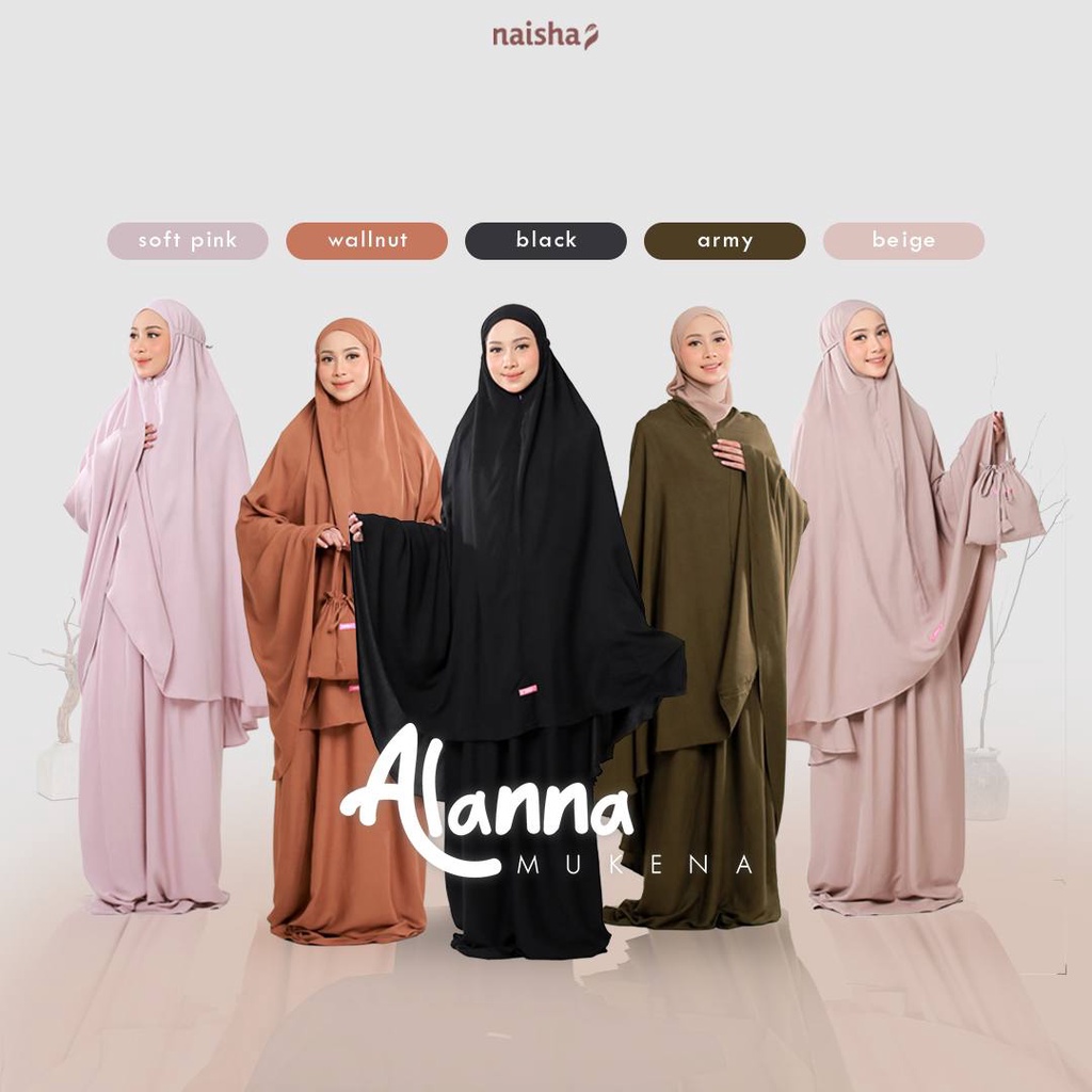 NAISHA HIJRAH OFFICIAL -  Allana Mukena 2in1 | Mukena Rayon Premium