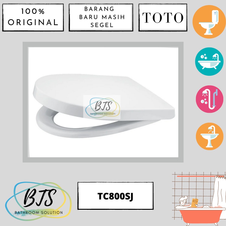 Tutup kloset/closet cover TOTO TC800SJ/ TC 800 SJ/ TC800 SJ/ TC 800SJ