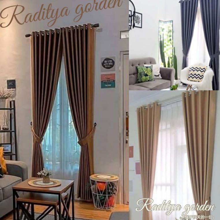 BIG SALE Gorden Blackout Import Polos Premium Abu Coklat Kuning Pink Hijau Merah Ungu