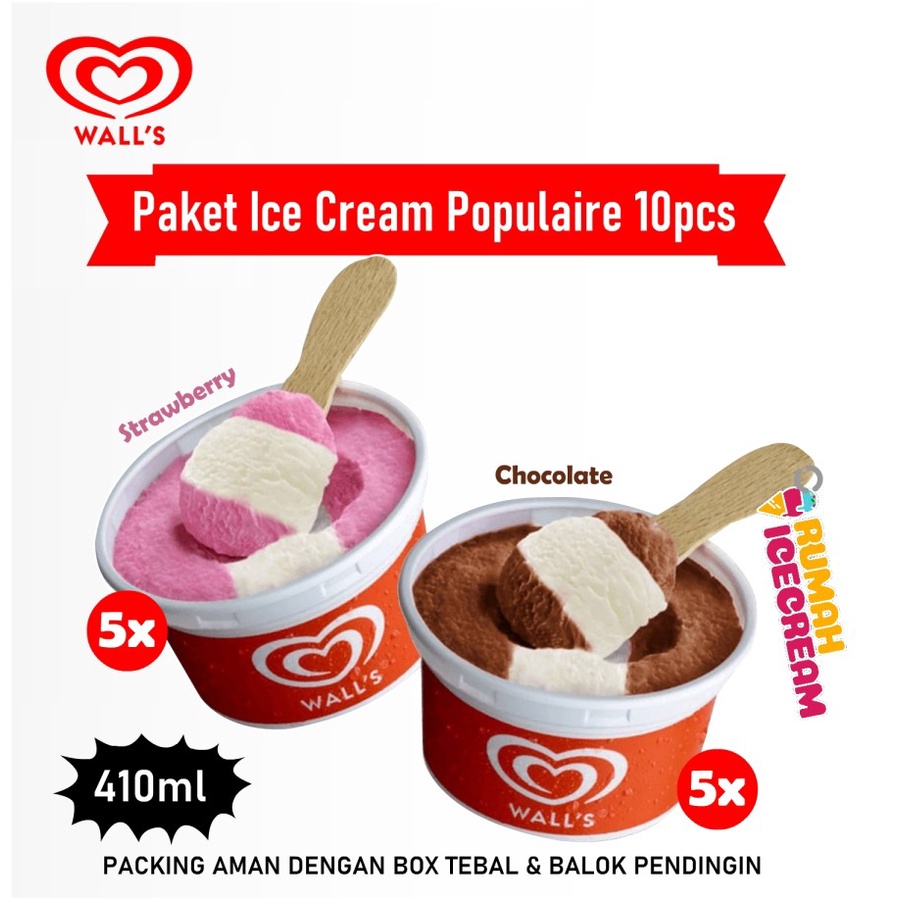 

Paket Es Krim Walls Populaire 10pcs